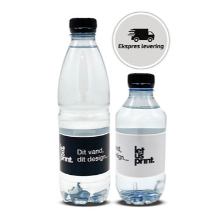 Vand med logo ekspres levering